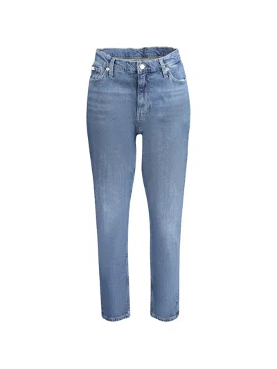 Calvin Klein Straight-leg Light-wash Jeans In Blue
