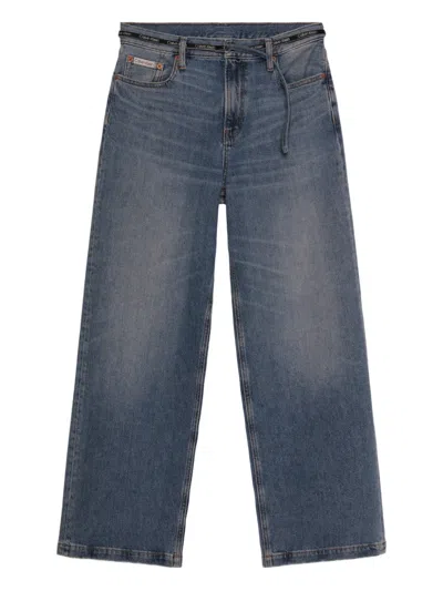 Calvin Klein Straight-leg Trousers In Blue