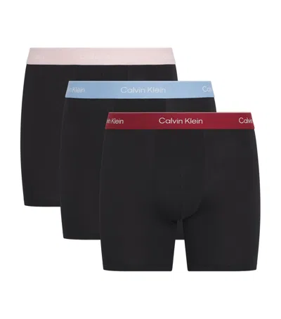 Calvin Klein Stretch-cotton Boxer Briefs In Black