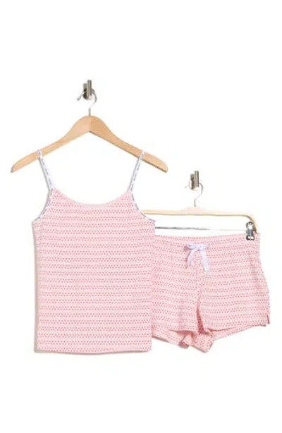 Calvin Klein Stretch Cotton Camisole & Shorts Pajamas In Pink