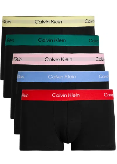 Calvin Klein Stretch-cotton Low-rise Trunks In Black