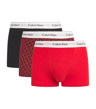 Calvin Klein Stretch Cotton Relaxed Icon Boxers In Multi