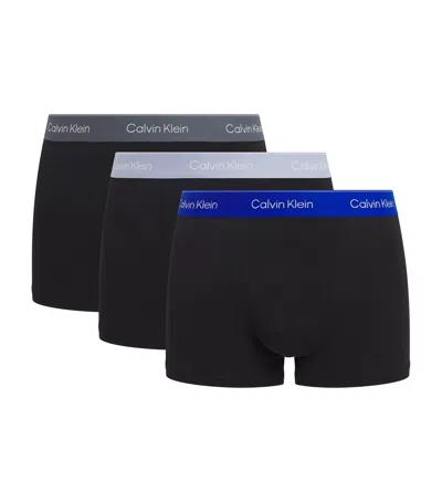 Calvin Klein Stretch-cotton Relaxed Icon Trunks In Black