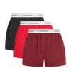 Calvin Klein Stretch-cotton Slim Boxers In Multi