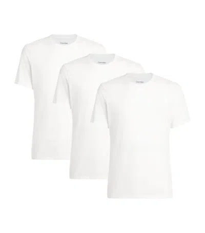 Calvin Klein Stretch-cotton T-shirts In White