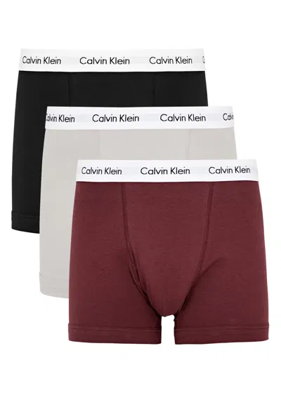 Calvin Klein Stretch-cotton Trunks In Multi