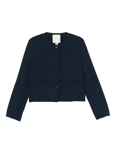 Calvin Klein Stretch Crepe Lady Jacket Clothing In Blue