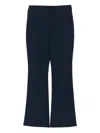 Calvin Klein Stretch Crepe Straight Pant In Blue