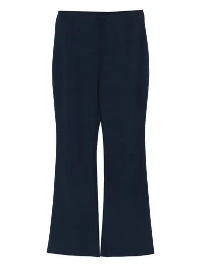 Calvin Klein Stretch Crepe Straight Pant Clothing In Blue