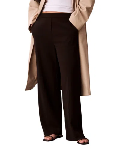 Calvin Klein Stretch Crepe Travel Pant In Black