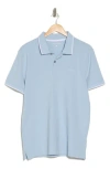 Calvin Klein Stretch Piqué Solid Tipped Polo In Celestial Blue