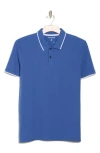 Calvin Klein Stretch Piqué Solid Tipped Polo In True Navy
