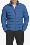 Calvin Klein Mens Quilted Cold Weather Puffer Jacket In Blue