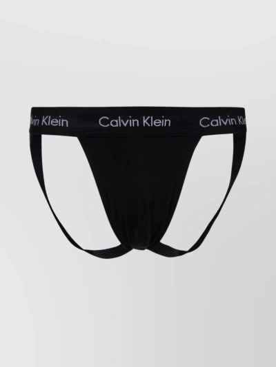 Calvin Klein Stretch Waistband Contrast Trim Underwear In Black