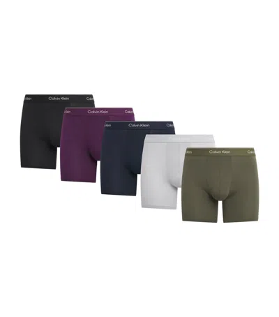 Calvin Klein Stretch-cotton Icon Boxer Briefs In Multi