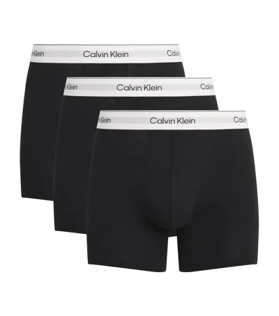 Calvin Klein Stretch-cotton Icon Boxer Briefs In Black