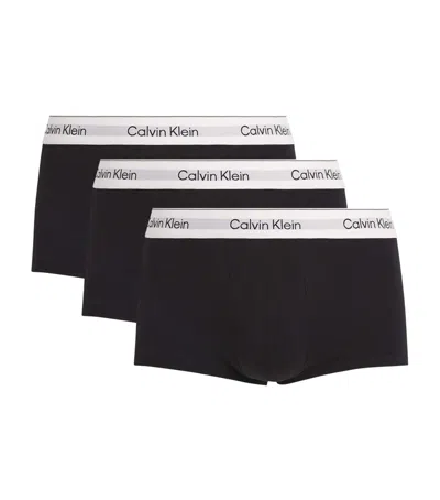 Calvin Klein Stretch-cotton Low Rise Icon Boxer Briefs In Black