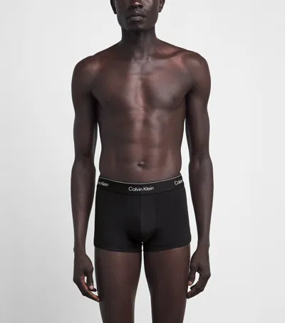 Calvin Klein Stretch-cotton Low Rise Icon Trunks In Black