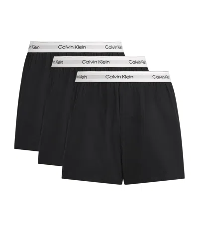 Calvin Klein Stretch-cotton Slim Icon Boxers In Black