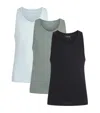 Calvin Klein Stretch-cotton Vests In Multi