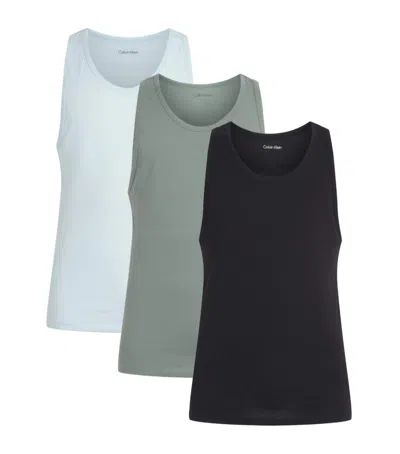 Calvin Klein Stretch-cotton Vests In Multi