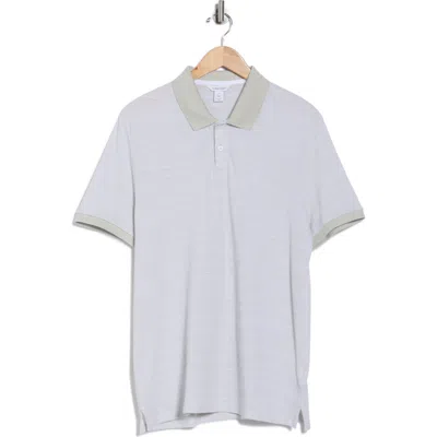 Calvin Klein Stripe Jacquard Knit Polo In White
