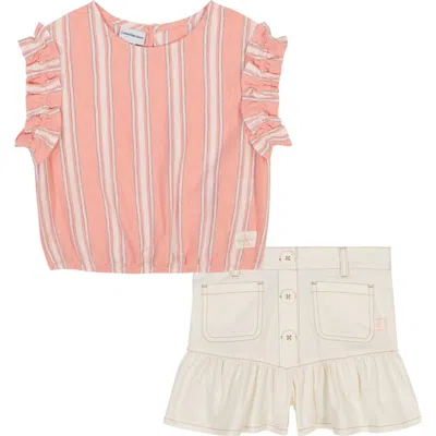 Calvin Klein Babies'  Stripe Top & Shorts Set