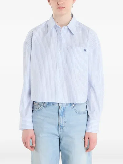 Calvin Klein Gestreiftes Hemd In Blue