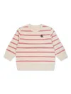 Calvin Klein Striped Sweater In Neutrals