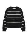 Calvin Klein Striped Sweatshirt In Black