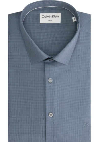 Calvin Klein Structure Slim Shirt In Blue