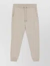 Calvin Klein Structured Embroidery Sweatpants Adjustable Drawstring In White