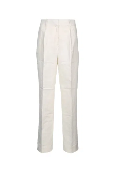 CALVIN KLEIN STRUCTURED LINEN PLEATED PANT