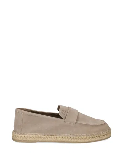 Calvin Klein Suede Espadrilles In Neutral