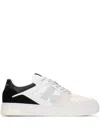 Calvin Klein Perforated Contrast Sneakers With Flat Sole In White