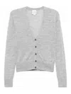 Calvin Klein Refined Regular Cardigan V-neck In Grey