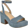 Calvin Klein Summer Ankle Strap Sandal In Medium Blue