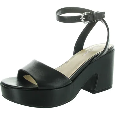 Calvin Klein Summer Womens Laceless Leather Platform Heels