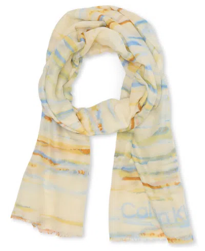 Calvin Klein Sunset Beach Wrap In Latte