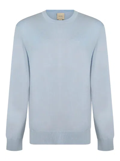 Calvin Klein Supima Cotton Crewnk Sweater Clothing In Blue