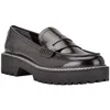 Calvin Klein Suzie 2 Womens Patent Lug Sole Penny Loafers In Black