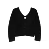Calvin Klein Long-sleeved Knitted Cardigan In Black