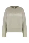 Calvin Klein Sweater In Blended Alpaca In Silver