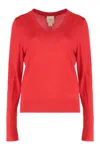 Calvin Klein Sweater In Wool In Red