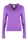Calvin Klein Sweater In Wool In Purple