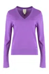 Calvin Klein Sweater In Wool In Purple
