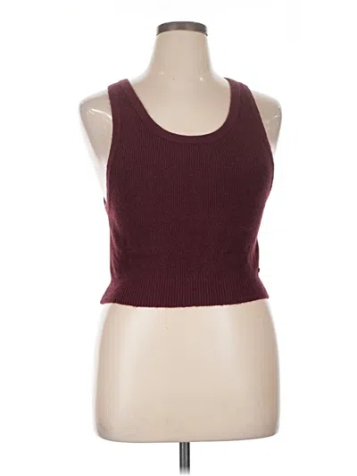 Pre-owned Calvin Klein Sweater Vest In Burgundy