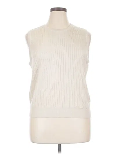 Pre-owned Calvin Klein Sweater Vest In Ivory