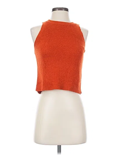 Pre-owned Calvin Klein Sweater Vest In Orange
