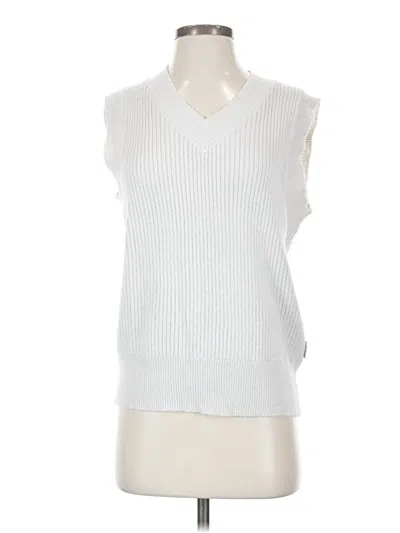 Pre-owned Calvin Klein Sweater Vest In White